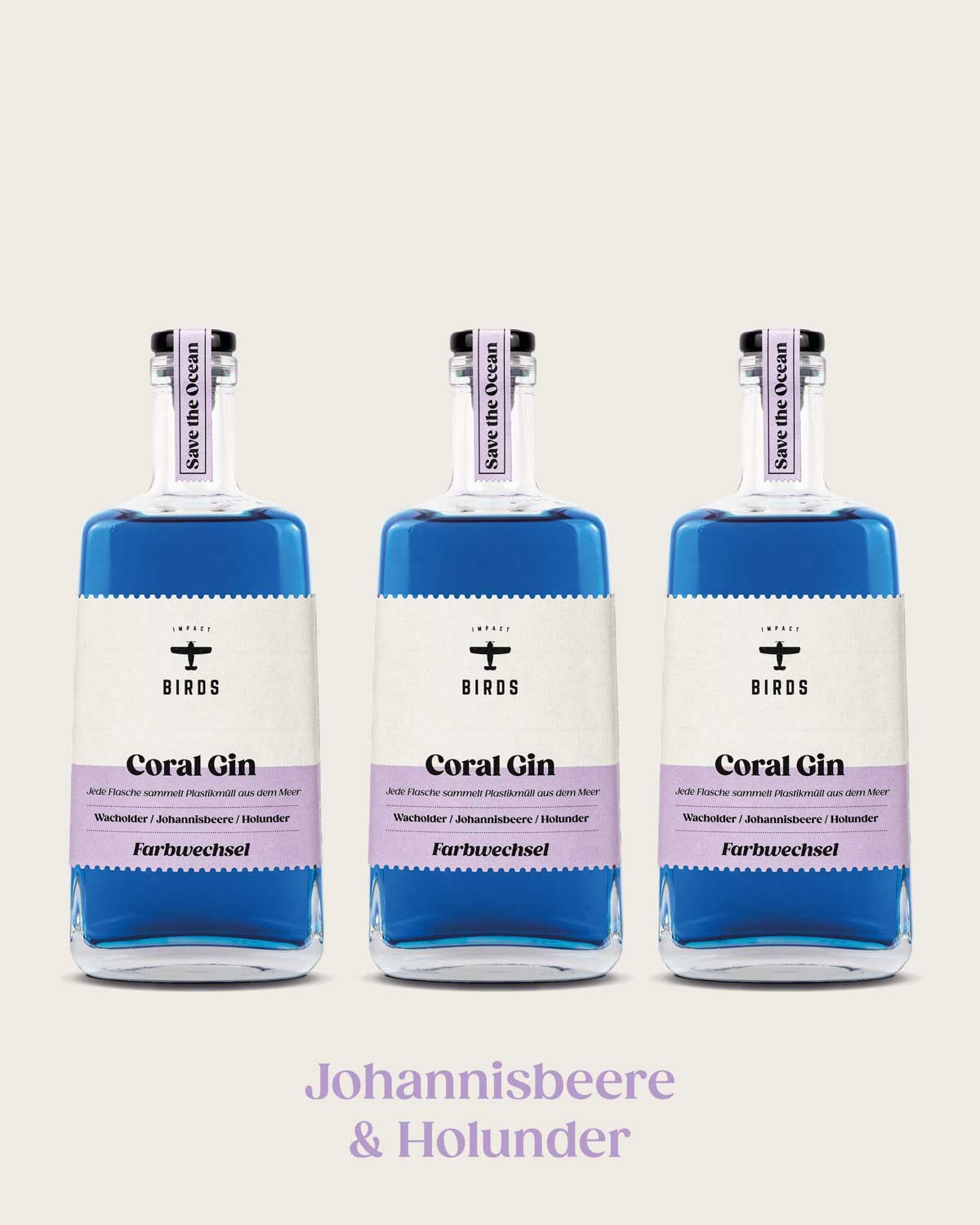 3er Bundle - BIRDS Coral Gin