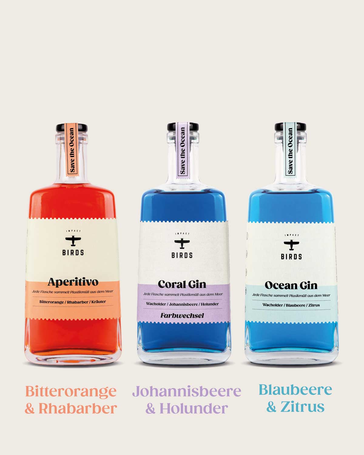 3er Ocean Bundle - Coral Gin + Ocean Gin  + Italian Aperitivo