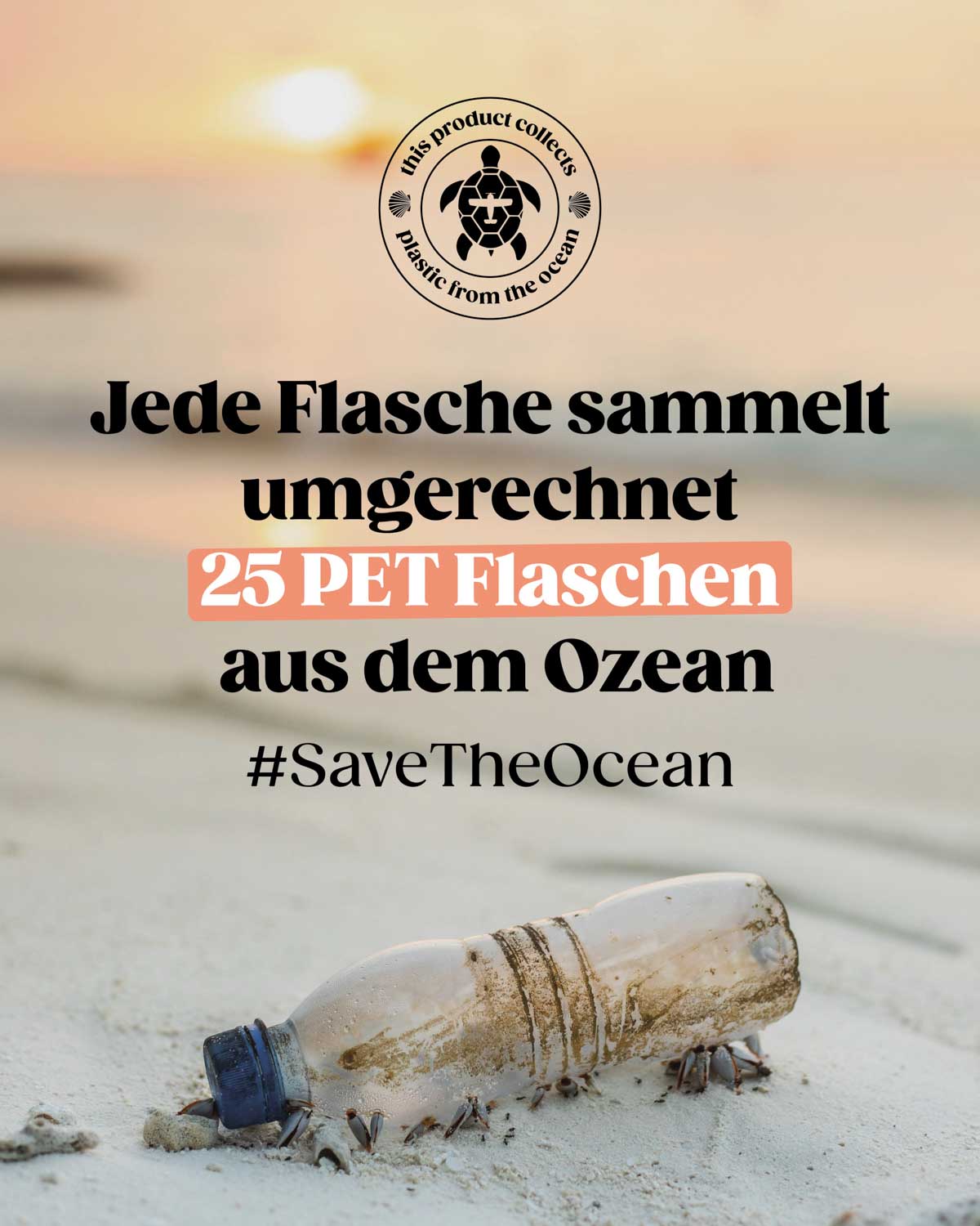Jede verkaufte BIRDS Flasche sammelt umgerechnet 25 PET Flaschen, das entspricht einem Liter, aus dem Meer. Zusammen mit der Organisation Plastik Free Planet.